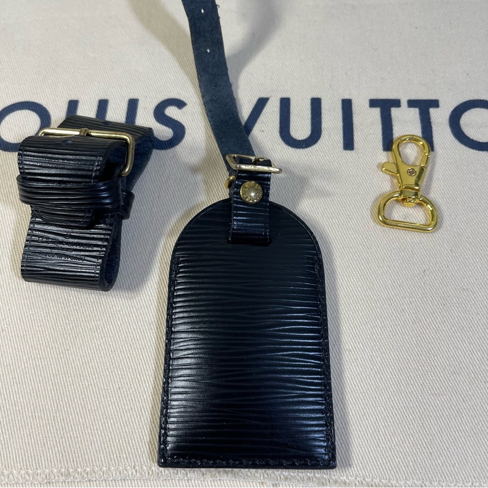 Louis Vuitton Luggage Tag & Poignet Set, Black Epi - Picture 6 of 16